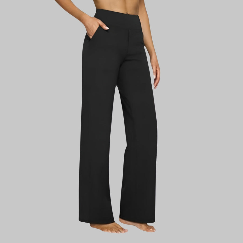 Pantalons en Jersey Élegants à Taille Haute pour Femmes