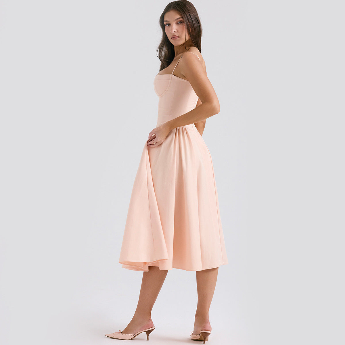 Robe Midi Corset Élegante pour Femmes