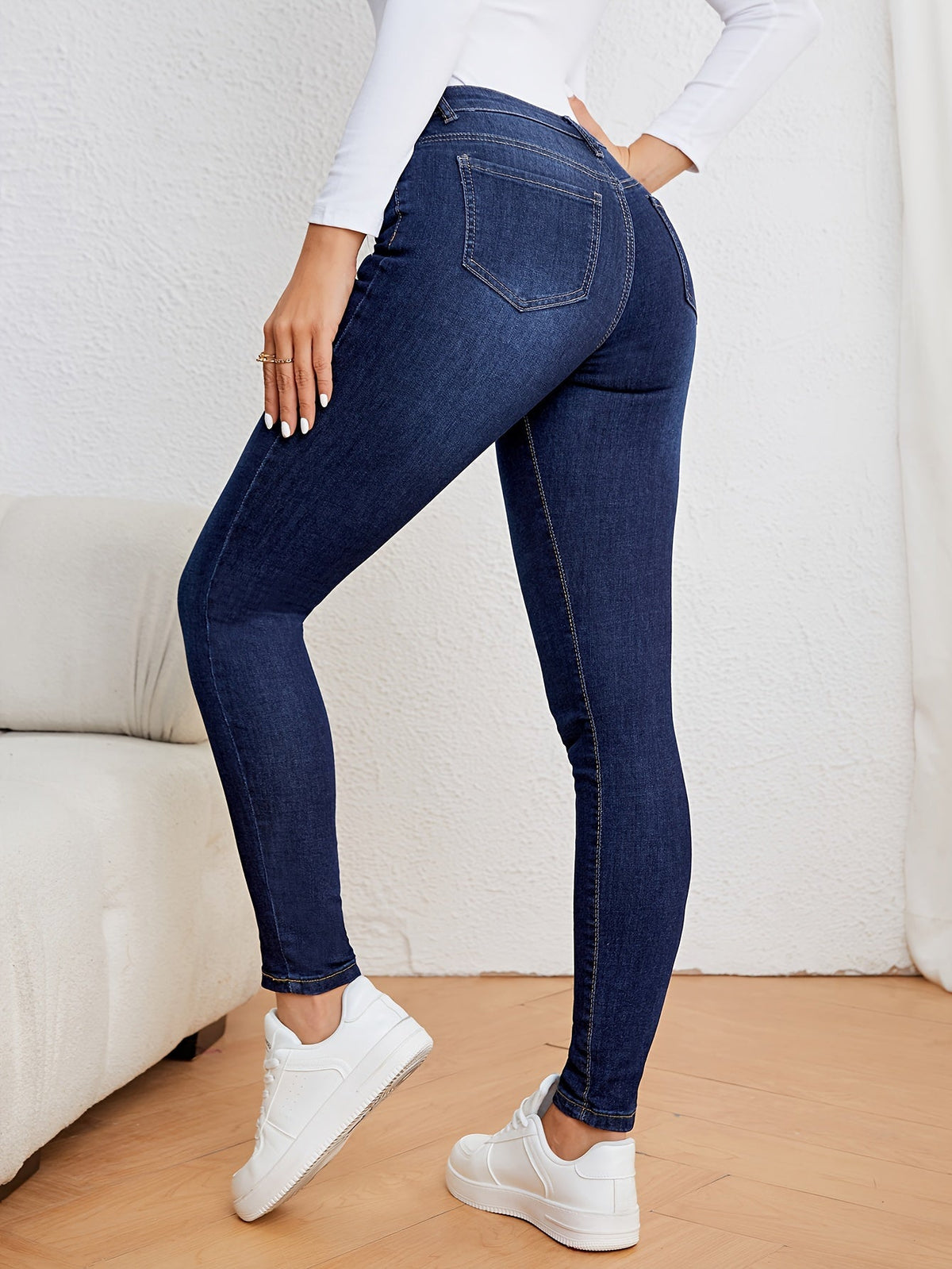 Jeans Skinny Décontractés pour Femmes - Coupe Élégante & Confort Toute la Journée