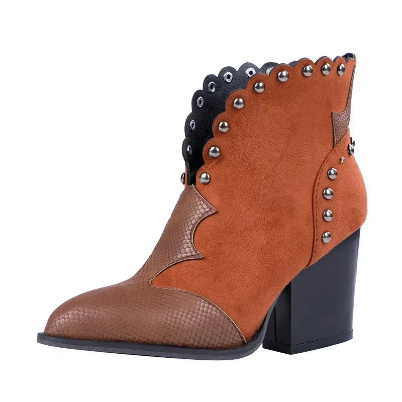 Bottes de cowboy à lacets pour femmes, style western et confort