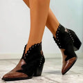 Bottes de cowboy à lacets pour femmes, style western et confort