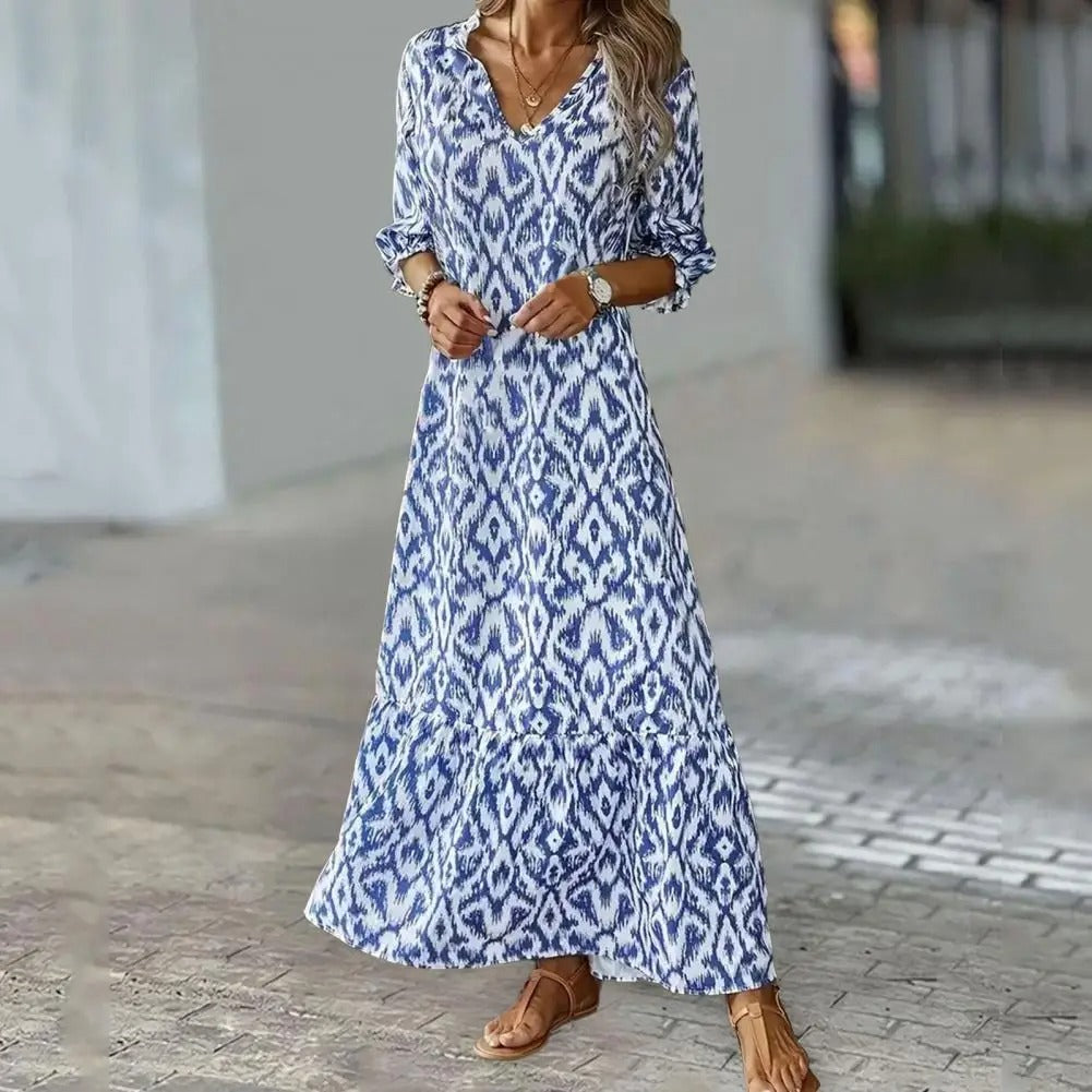 Robe Maxi Longue d'Été à Imprimé Floral Sarah pour Femmes