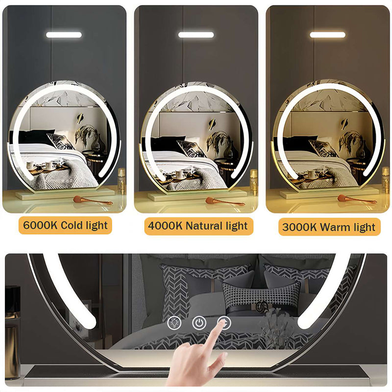 Miroir de Maquillage Vanity LED Intelligent pour Femmes avec Contrôle Tactile