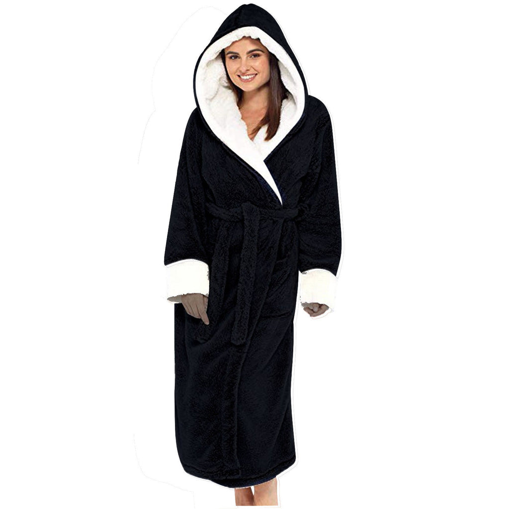 Robe de bain en polaire à capuche pour femmes – Ultra douce et confortable