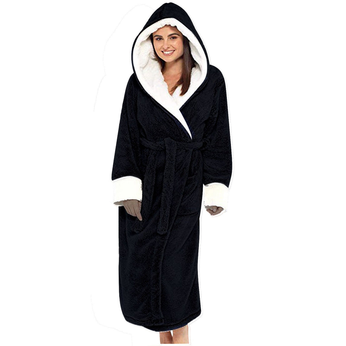 Robe de bain en polaire à capuche pour femmes – Ultra douce et confortable