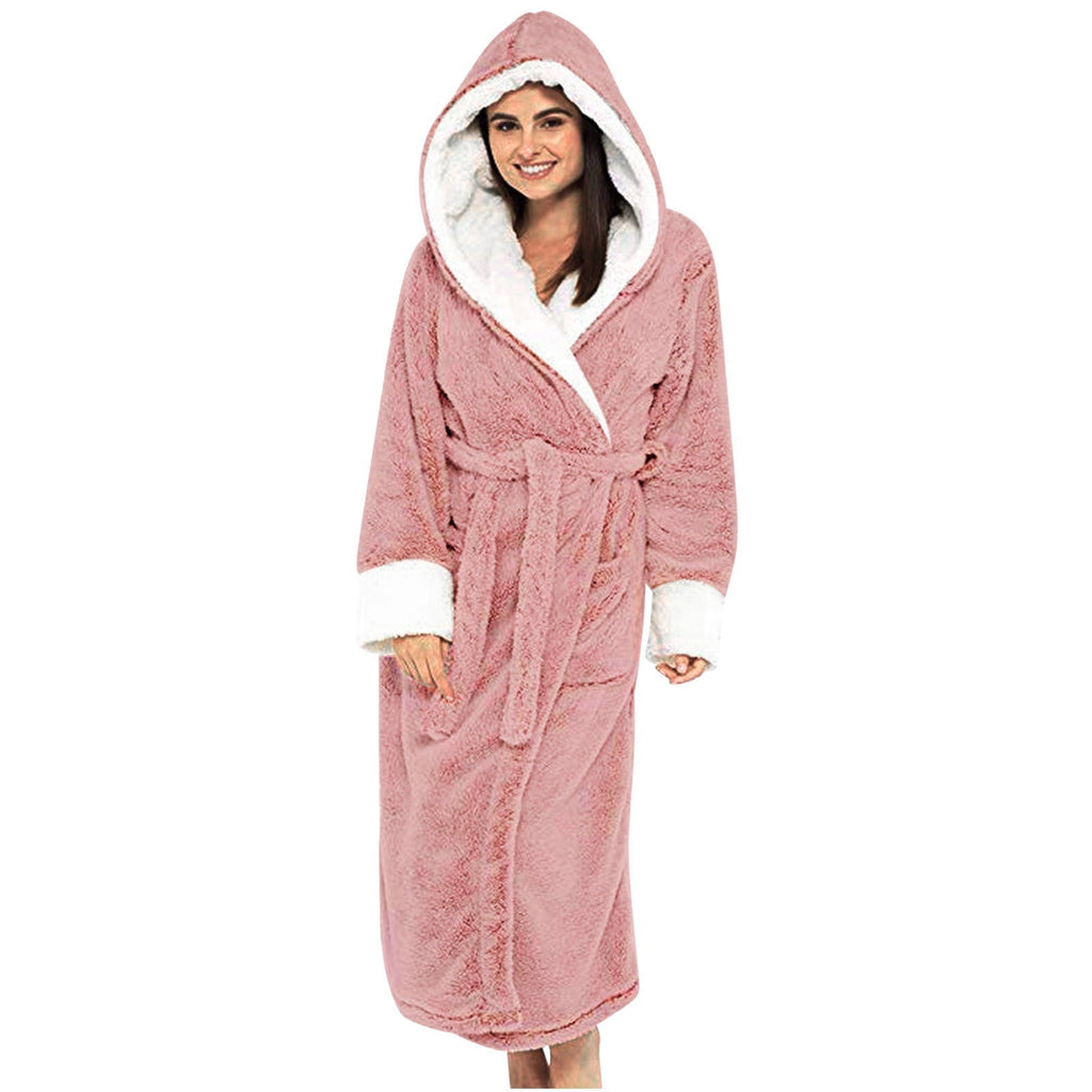 Robe de bain en polaire à capuche pour femmes – Ultra douce et confortable