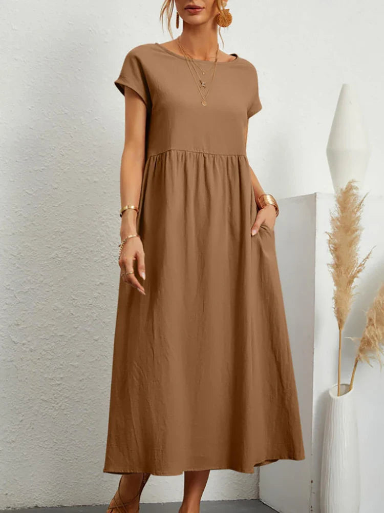 Robe Vintage O-Cou pour Femmes