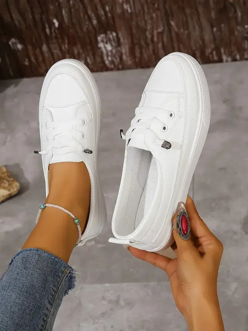 Chaussures plates à lacets décontractées pour femmes