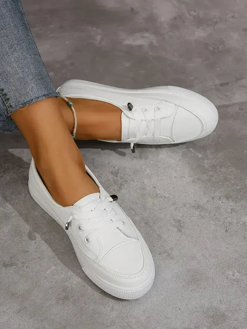 Chaussures plates à lacets décontractées pour femmes