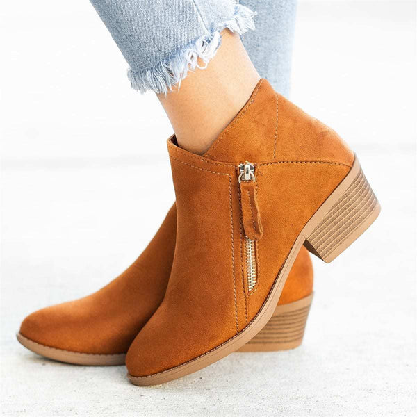 Bottes Orthopédiques Femme à Cheville avec Fermeture Éclair