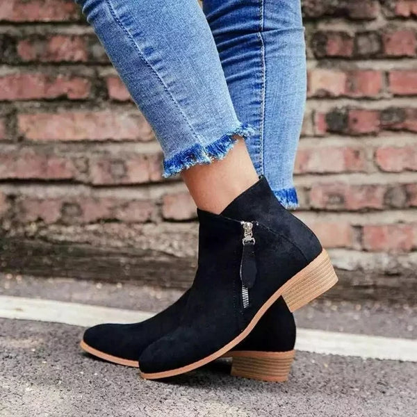 Bottes Orthopédiques Femme à Cheville avec Fermeture Éclair
