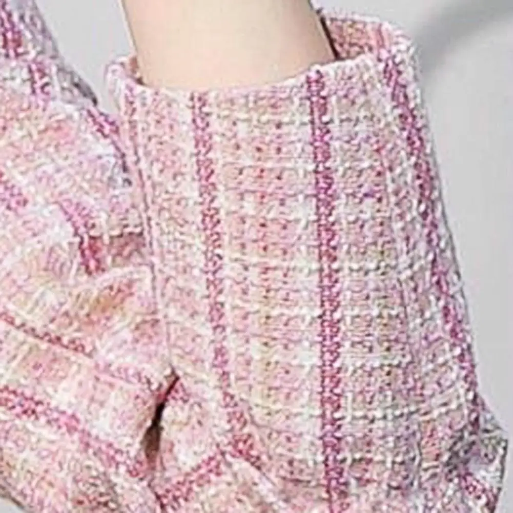 Blazer à carreaux premium pour femmes à bouton unique