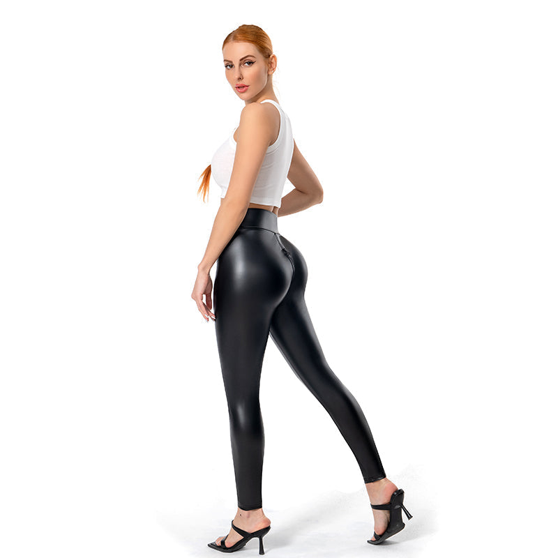 Pantalons Mat Femme Taille Haute