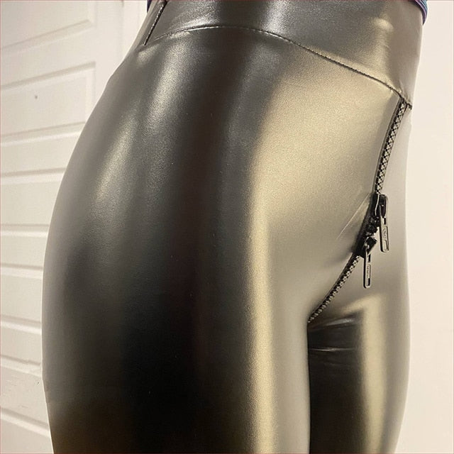 Pantalons Mat Femme Taille Haute