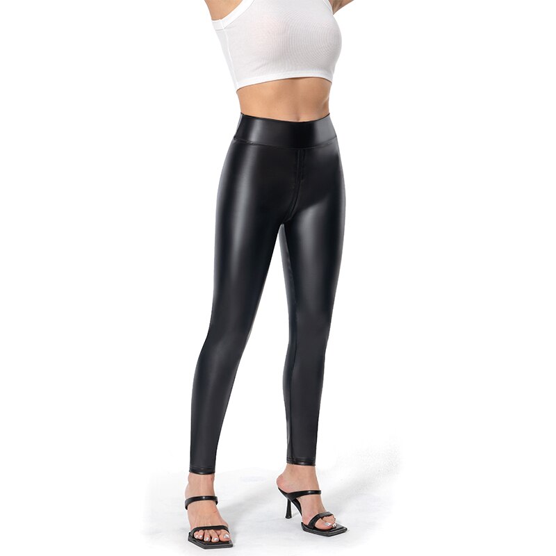 Pantalons Mat Femme Taille Haute