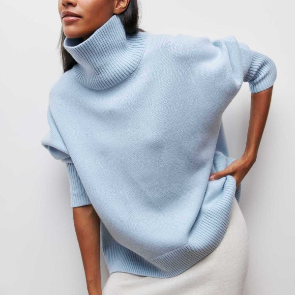 Pull Tricot Turtleneck Oversize Femme