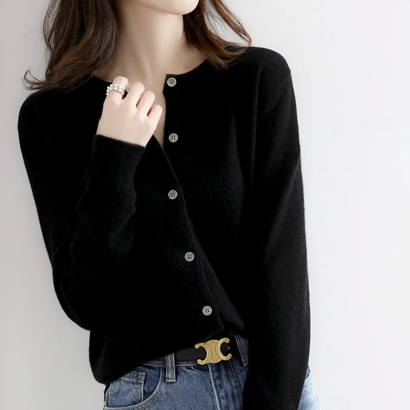 Cardigan Doux à Boutons pour Femmes