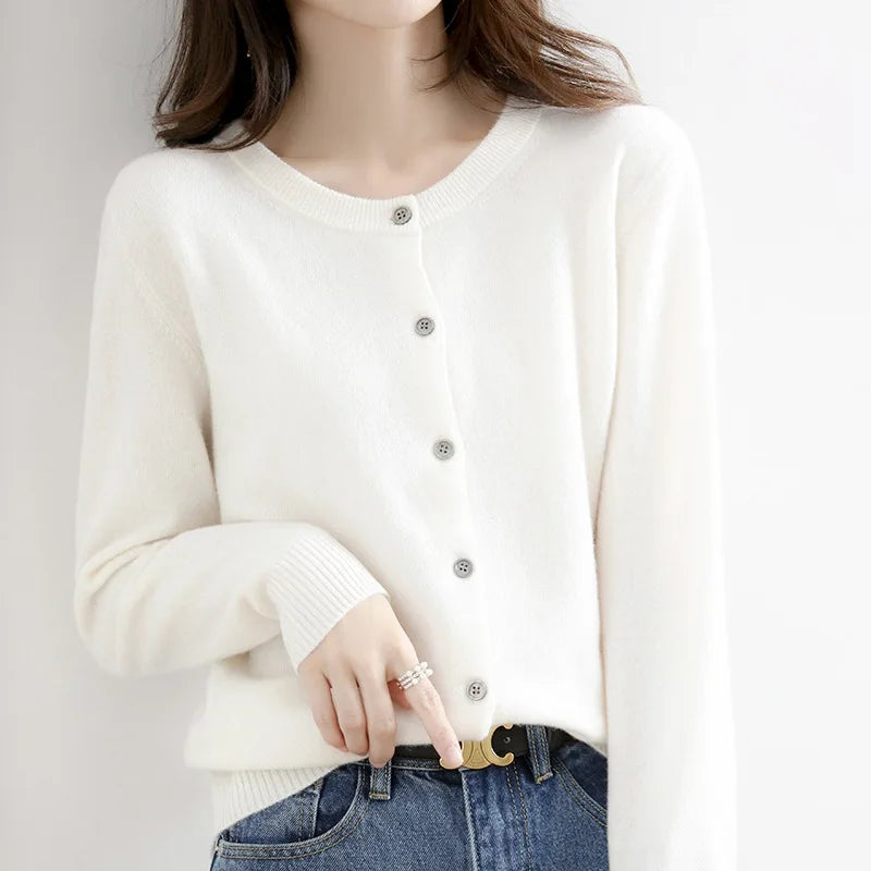 Cardigan Doux à Boutons pour Femmes