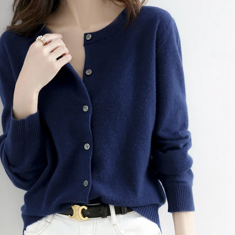Cardigan Doux à Boutons pour Femmes