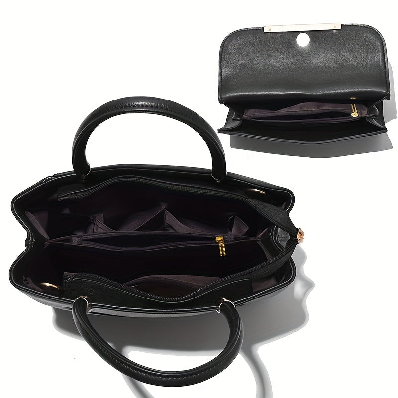 Ensemble de sacs à main pour femmes élégant en 2 pièces avec tote et bandoulière