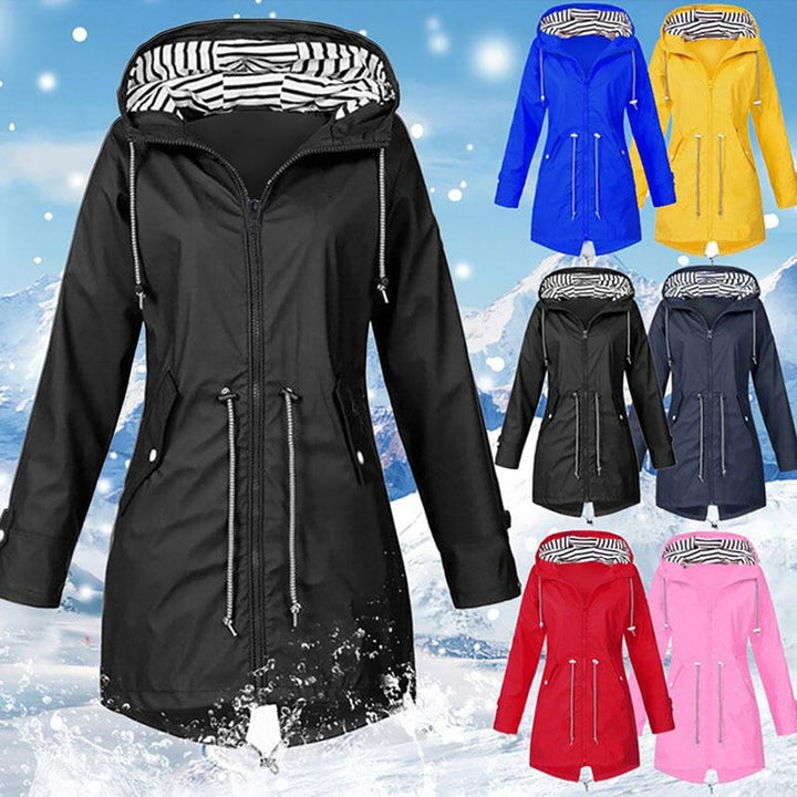 Veste de Pluie Extérieure Imperméable pour Femmes avec Capuche