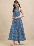 Robe Maxi à Dos Nu Florale pour Femmes