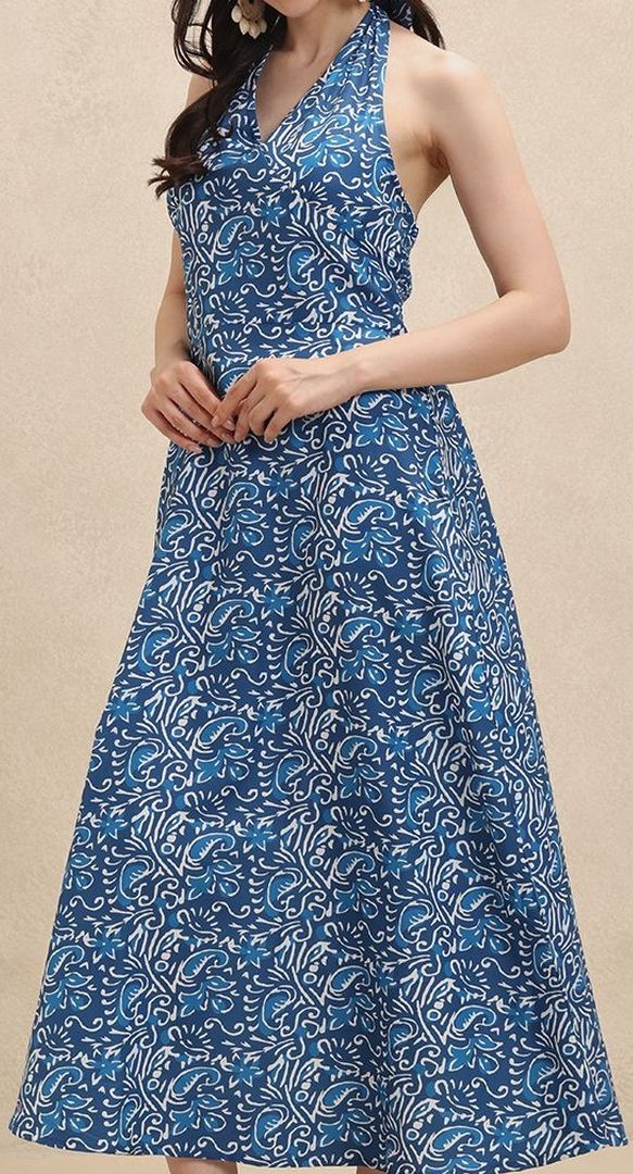 Robe Maxi à Dos Nu Florale pour Femmes