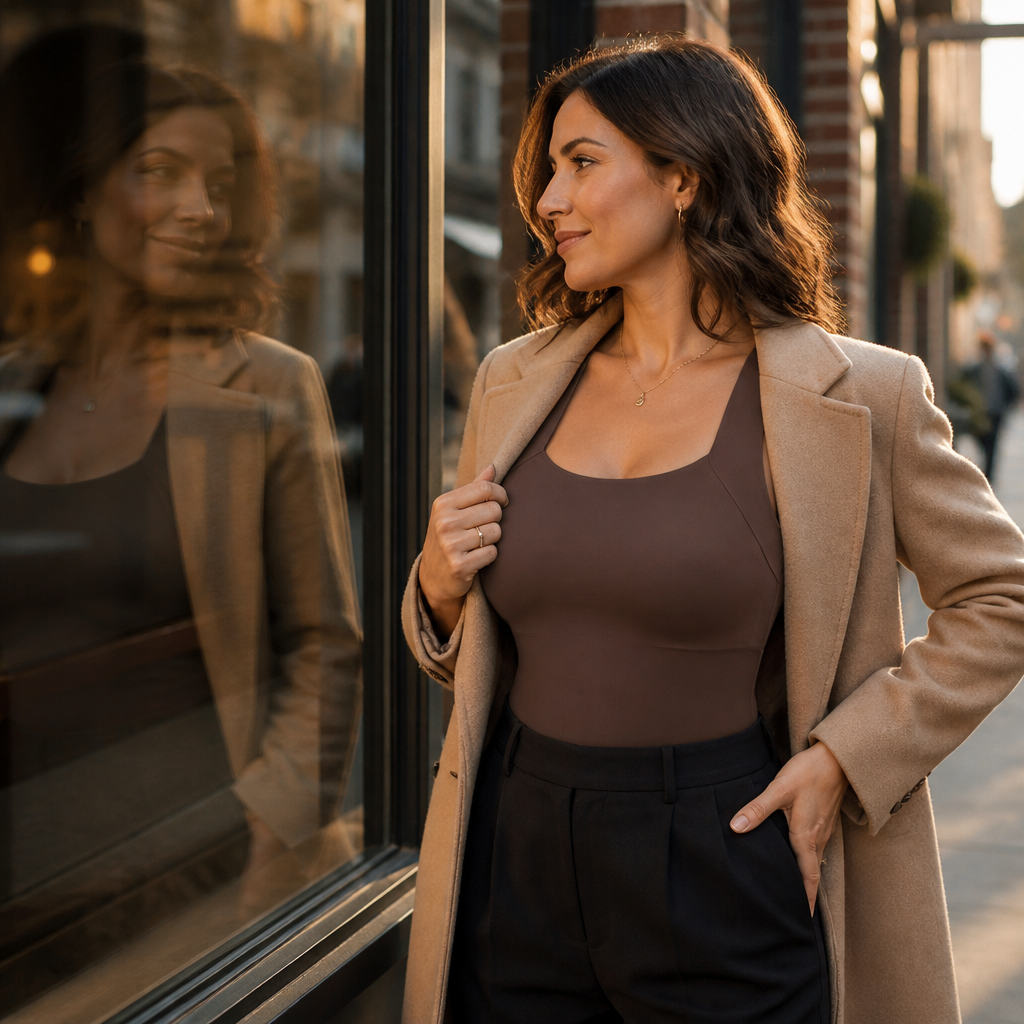 EmberaFit™ – Débardeur Sculptant Sans Couture avec Soutien-Gorge Intégré